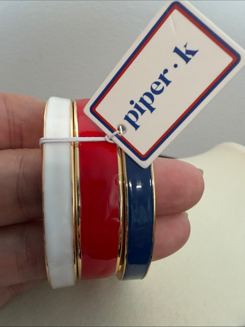 Piper K | ๐บ๐ธ Red, White & Blue Bangle Bracelet Set โฅ๏ธ๐ค๐ - Picture 6 of 7